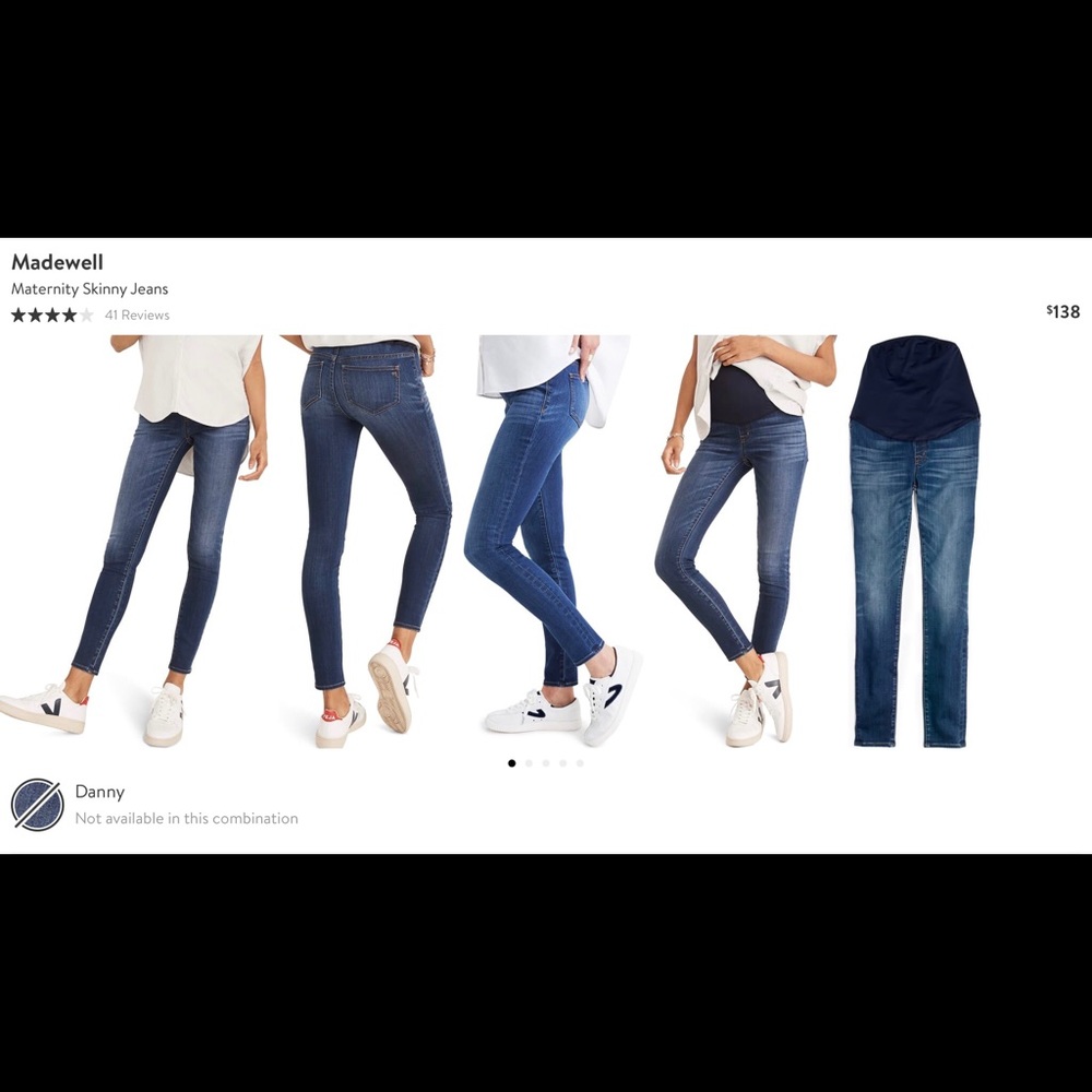 Madewell maternity skinny jeans Danny